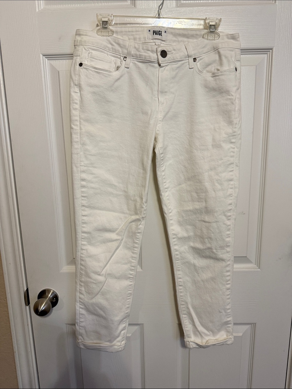 PAIGE White Slim Crop Women's Jeans